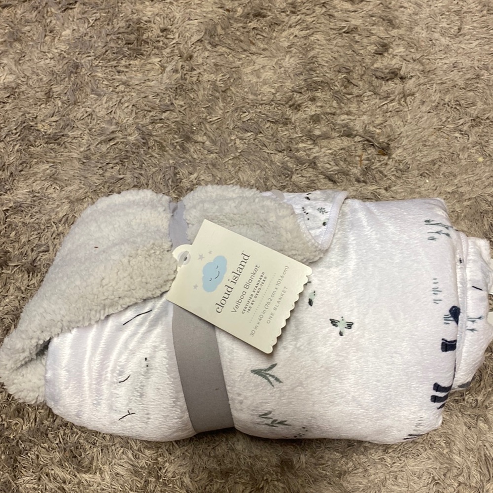 Cloud Island Two by Two Sherpa Baby Blanket